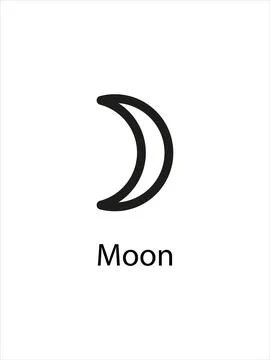 Moon Symbol of Planets Stock Illustration