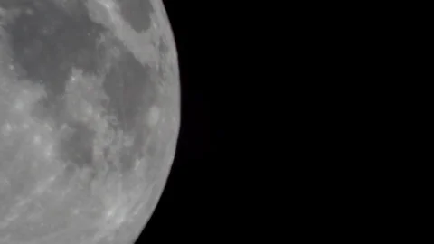 Moon with Telescope in Time Lapse Stock Footage 92586162