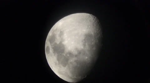 Moon Through Telescope 01a Stock Footage 39985020
