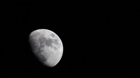 The Moon through a telescope Stock Footage 56852841