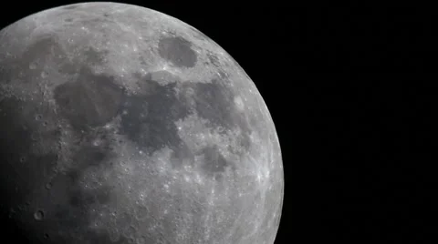 Moon through a telescope Stock Footage 56852947