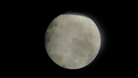 Moon Through Telescope Video stock 256695599
