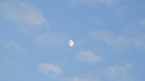 Moon time lapse with clouds Stock Footage 113760365