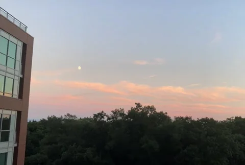 Moon Time Lapse Cotton Candy Sky Toronto Stock Footage 211722189