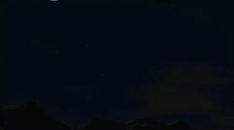 Moon time lapse, lunar, full, night, cg animation. Stock Footage 11939300