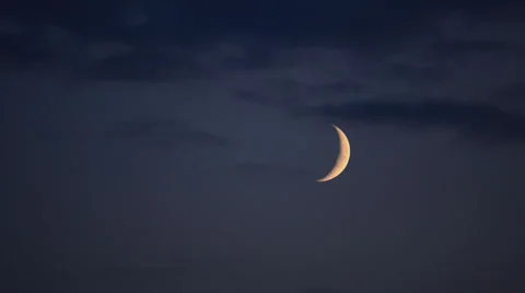 Moon timelapse with clouds Stock Footage 30319694