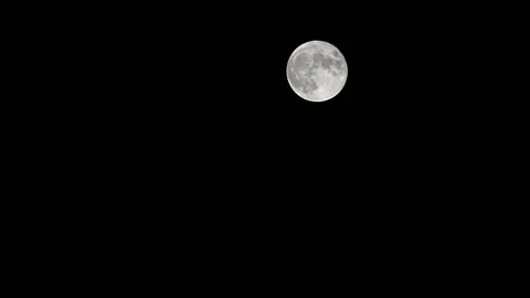 Moon Timelapse, Stock time lapse : Full moon rise in dark nature sky, night t Stock Footage 138507889