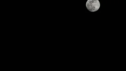 Moon Timelapse, Stock time lapse : Full moon rise in dark nature sky, night t Stock Footage 138510026