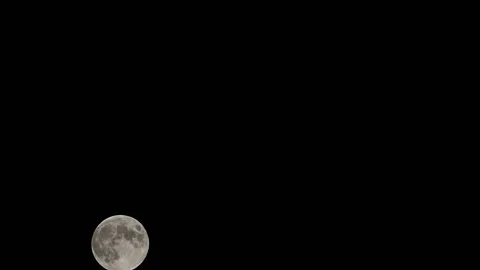 Moon Timelapse, Stock time lapse : Full moon rise in dark nature sky, night t Stock Footage 138937103