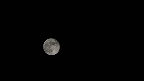Moon Timelapse, Stock time lapse : Full moon rise in dark nature sky, night t Stock Footage 138937147