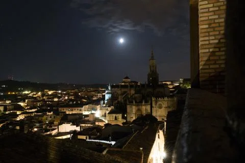 Moon in Toledo Stock Photos