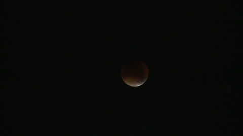 Moon Total Eclipse, start of the totality Stock Footage 55294534
