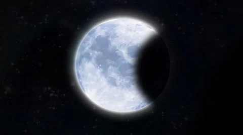 Moon of Total Lunar Eclipse Stock Footage 27549990