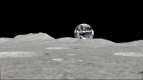 Moon tracking shot 02 (29.97 FPS) Stock Footage 50096609
