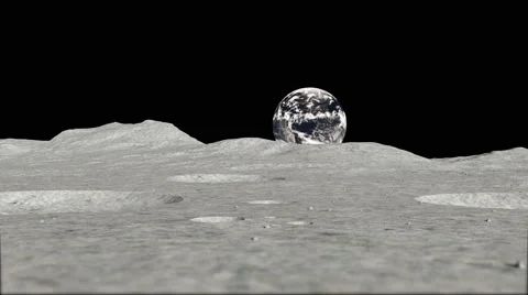 Moon tracking shot 02 Stock Footage 50096623