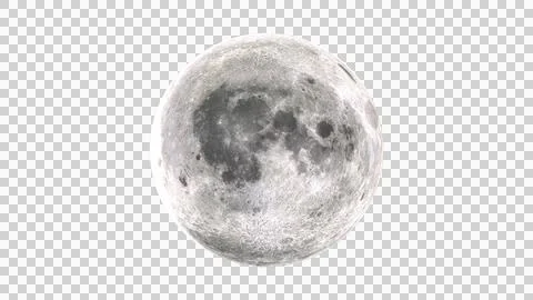 Moon on transparent background, png format Stock-Fotos