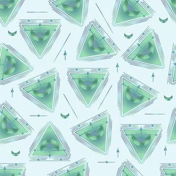 Moon in a triangle Stock Illustration