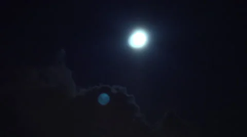 Moon at the twilight and clouds with moonlights Stock Footage 46518453