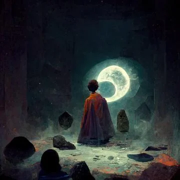 THE MOON v03 Stock Illustration