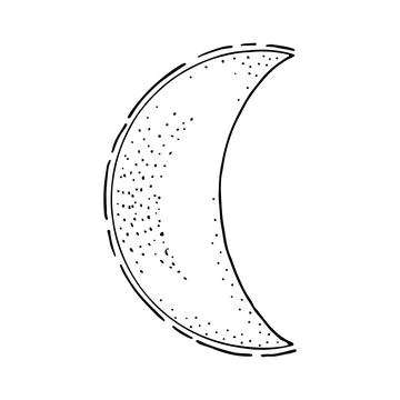 Moon vector graphics. Mystical celestial body. Mysterious satellite of the ea Ilustração Stock
