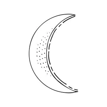 Moon vector graphics. Mystical celestial body. Mysterious satellite of the ea Illustrazione stock
