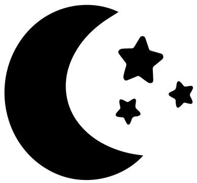 Moon vector icon on background Stock Illustration