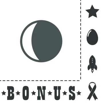 Moon vector icon Stock Illustration