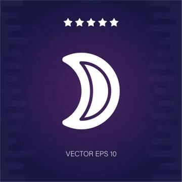 Moon vector icon Illustrazione stock
