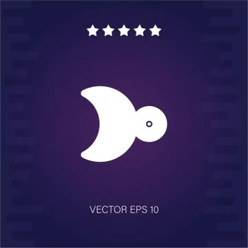 Moon vector icon Stock Illustration