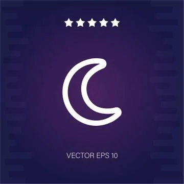 Moon vector icon Stock Illustration