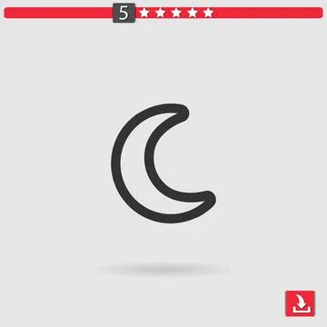 Moon vector icon Stock Illustration