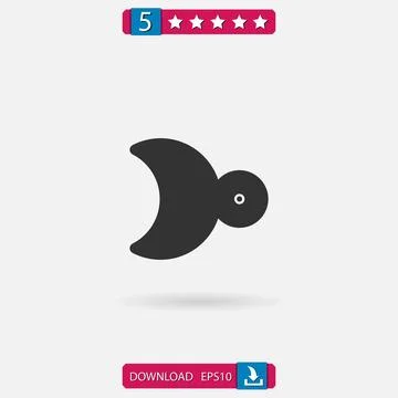 Moon vector icon Stock Illustration