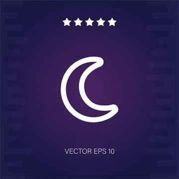 Moon vector icon Stock Illustration