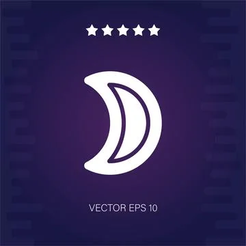 Moon vector icon Stock Illustration