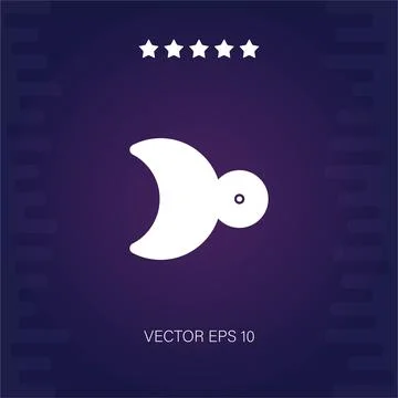 Moon vector icon Stock Illustration