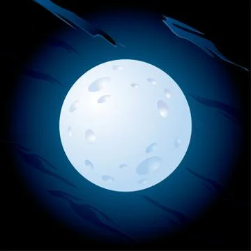 Moon. Vector illustration Stock Illustration