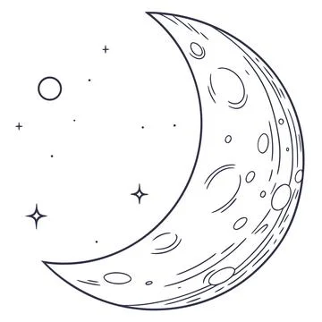 Moon Vector Illustration Simple Flat Style Clean vector illustration design 5 Stock Illustration