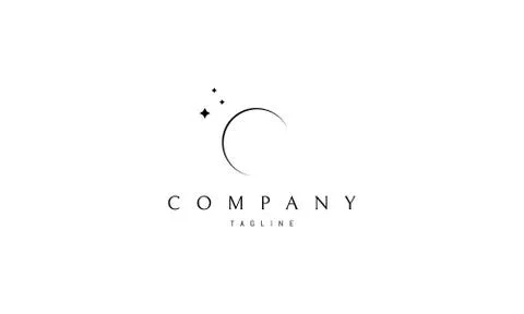 Moon vector logo image Stock Illustration