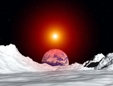 Moon View Illustrazione stock