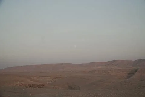 Moon view by the sunset Stock Photos