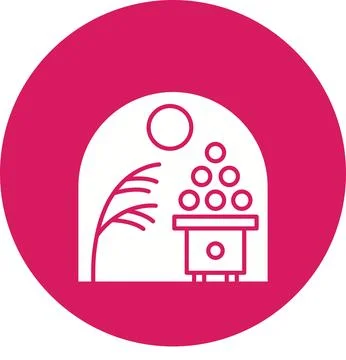 Moon Viewing Ceremony icon vector image. Stock-Illustration