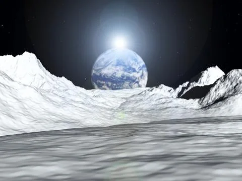 Moon Views Stock Illustration