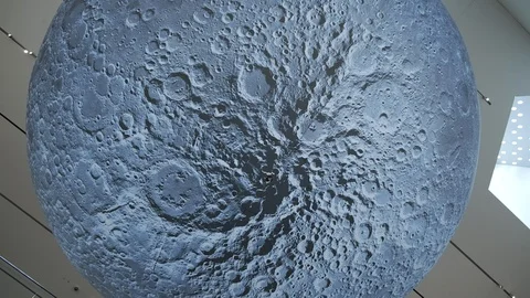 The Moon: A Voyage Through Time at the Aga Khan museum in Toronto, Canada. Stock Footage 111401707