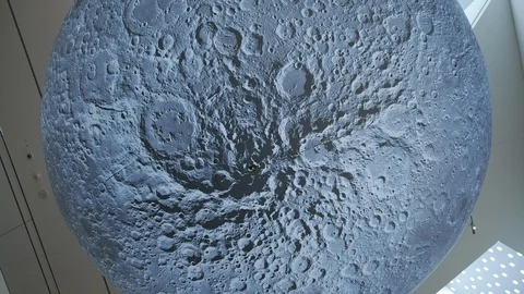 The Moon: A Voyage Through Time at the Aga Khan museum in Toronto, Canada. Stock Footage 111401769