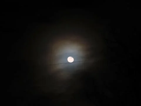 Moon to wire. Stock Photos