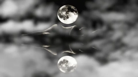 The moon woman,dream scape, Stock Footage 43072136