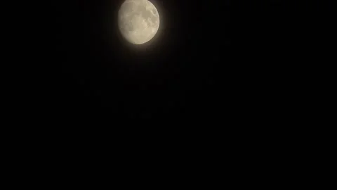 Moon Zoom Out Stock Footage 132440040
