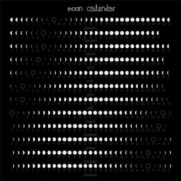 Moon_calendar Stock Illustration