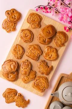 Mooncake biscuits Stock Photos
