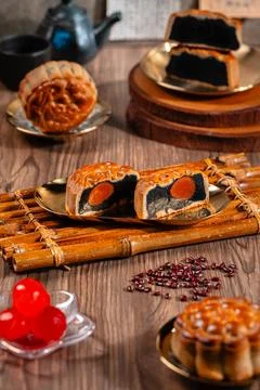 Mooncake Stock Photos